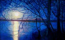 Moonrise, Oil on canvas, 60x95 cm